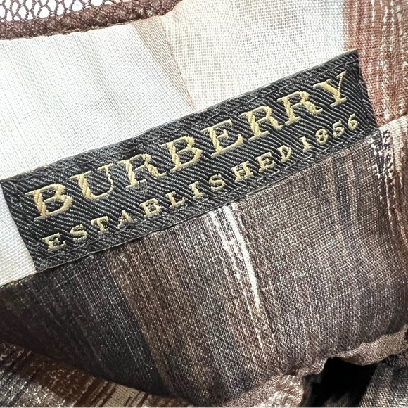 Burberry Batik Brown Mesh Detail Sleeveless Dress Women’s 42 - Picture 12 of 12
